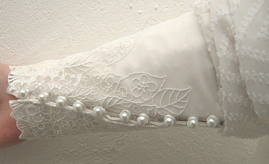 White-sheer-zigzag-stripe-blouse-Victorian-style-lace-trim-cuff-detail